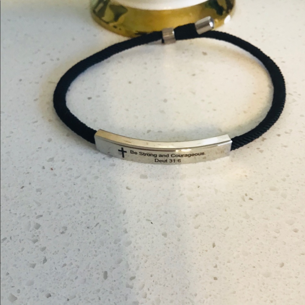 🙏Addressable spiritual bracelet for women are men Be strong and courageous - Picture 3 of 5